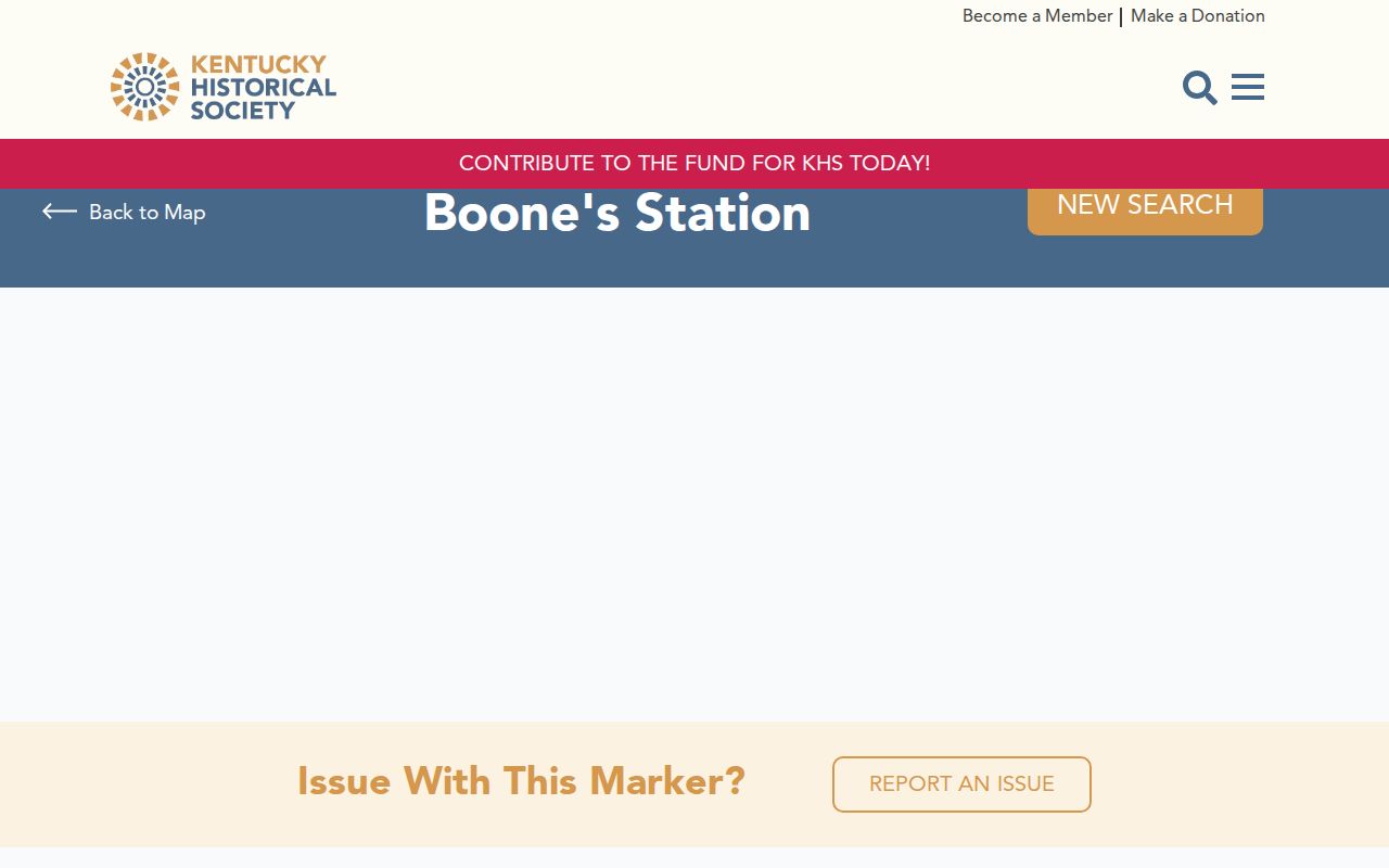 Booneville criminal records history and the Boone's Station marker
