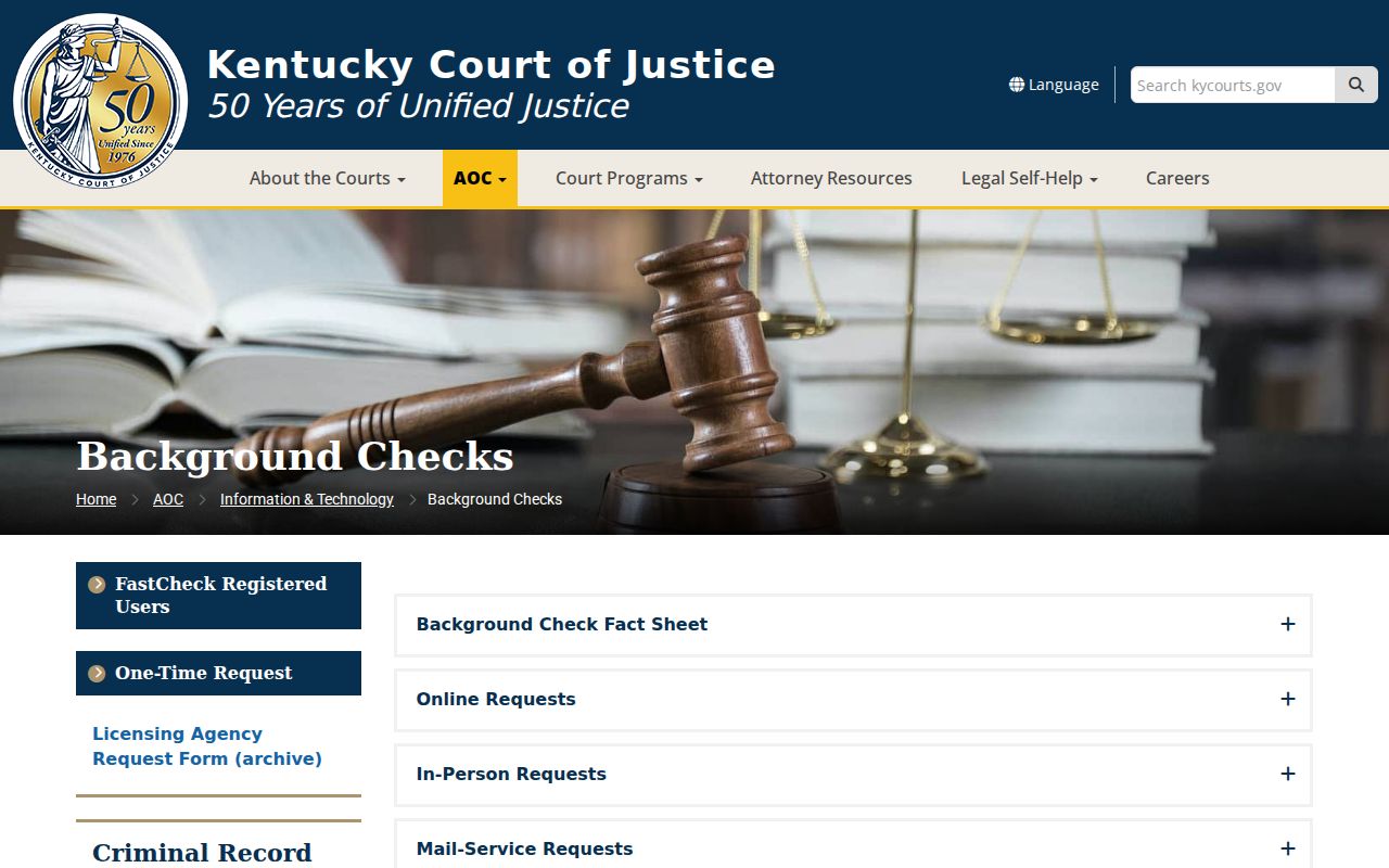 Owsley County criminal history AOC background check options