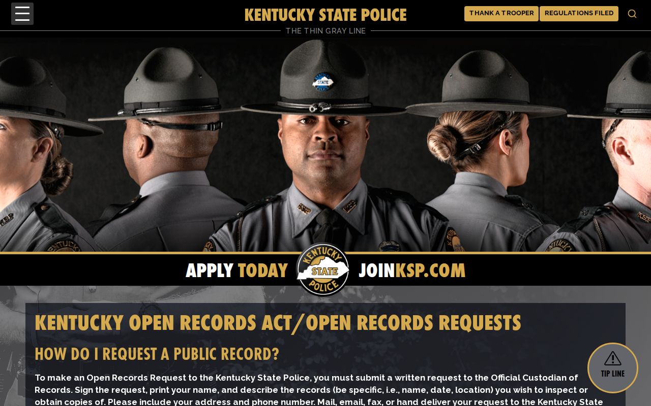 Owsley County arrest records KSP open records request page