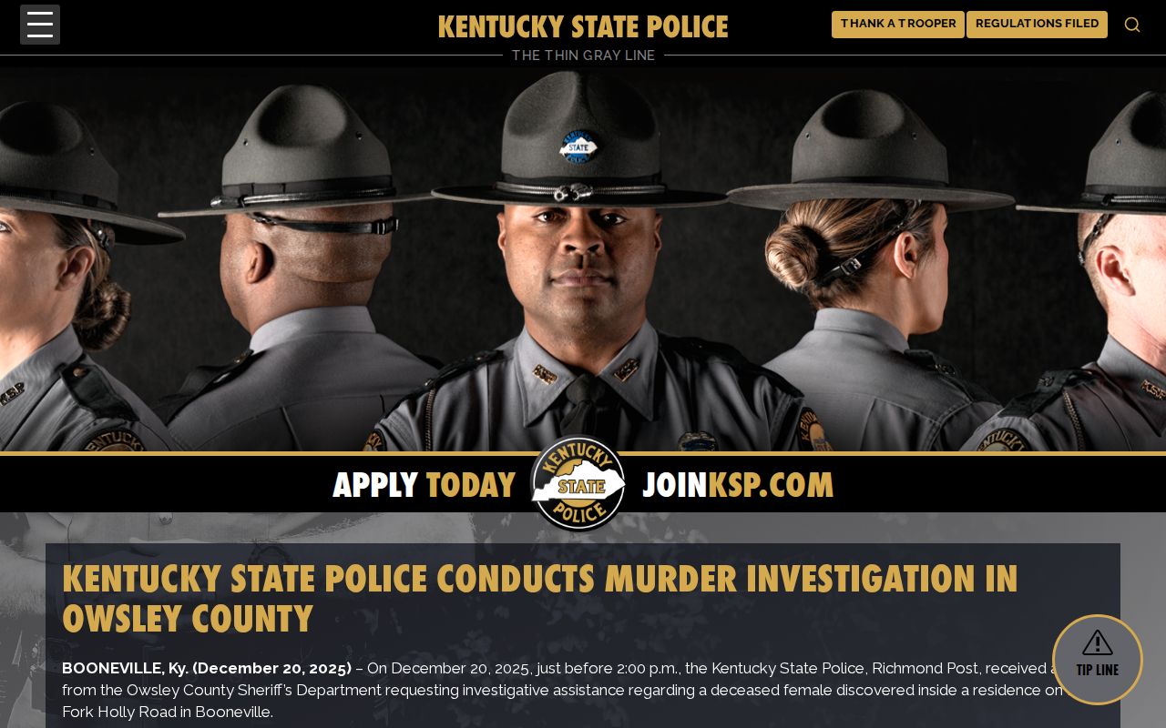Owsley County arrest history KSP Post 7 investigation source