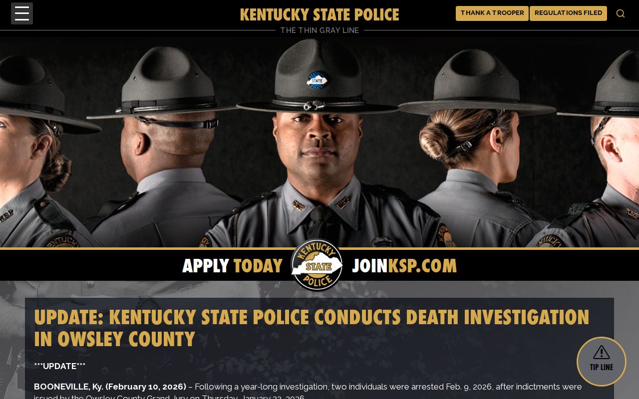 Owsley County arrest history KSP indictment and booking process