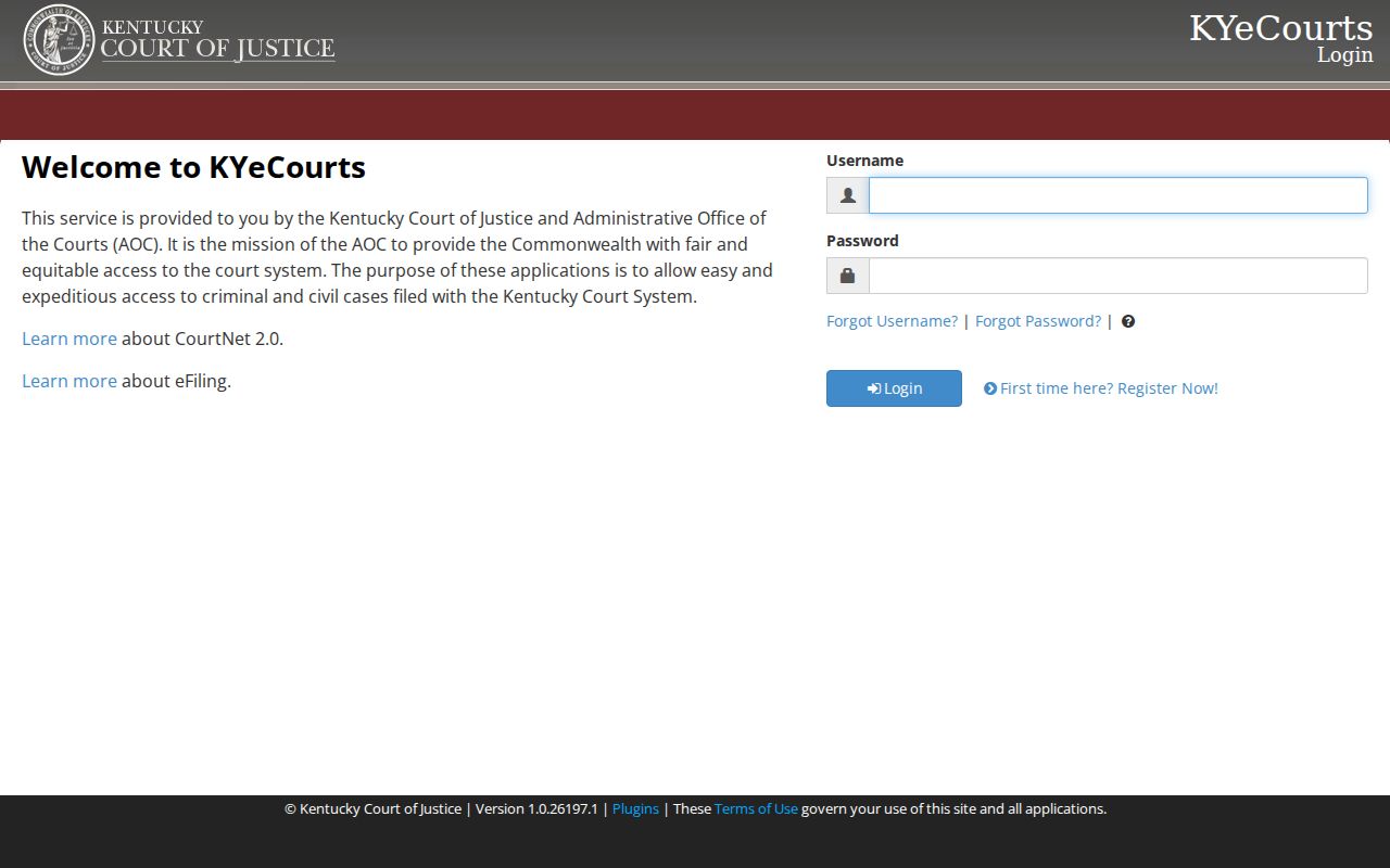 Owsley County criminal case records CourtNet search fields